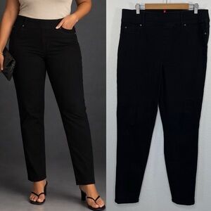SPANX Women’s Pull On Jeans Ankle Length in Black Pl size 1X Tall Plus size